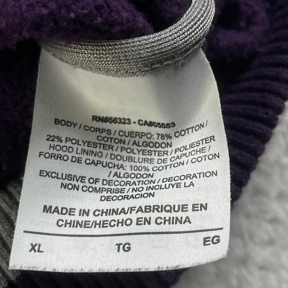 Jordan Varsity Hooded Jacket Mens XL Purple Grey Snap Fleece Jumpman 451582-501